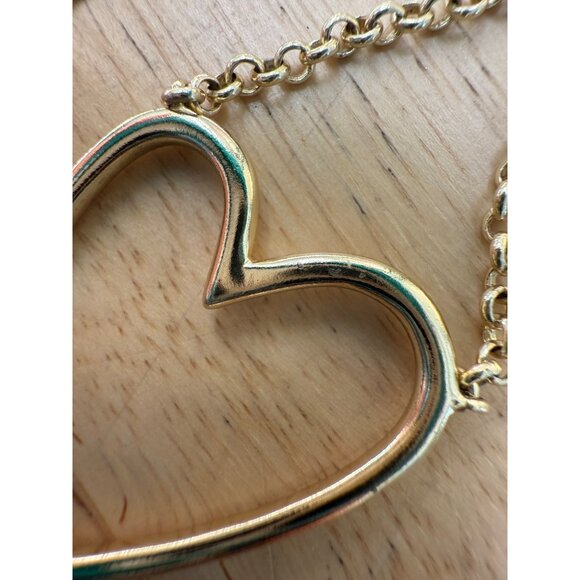 Kendra Scott Ansley Open Heart Gold Pendant Necklace With Crystals On Dainty Cha - Picture 15 of 15